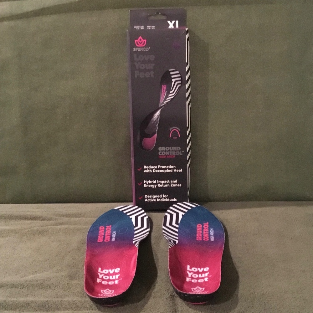 Spenco Love Your Feet Ground Control High Arch Insoles - XL